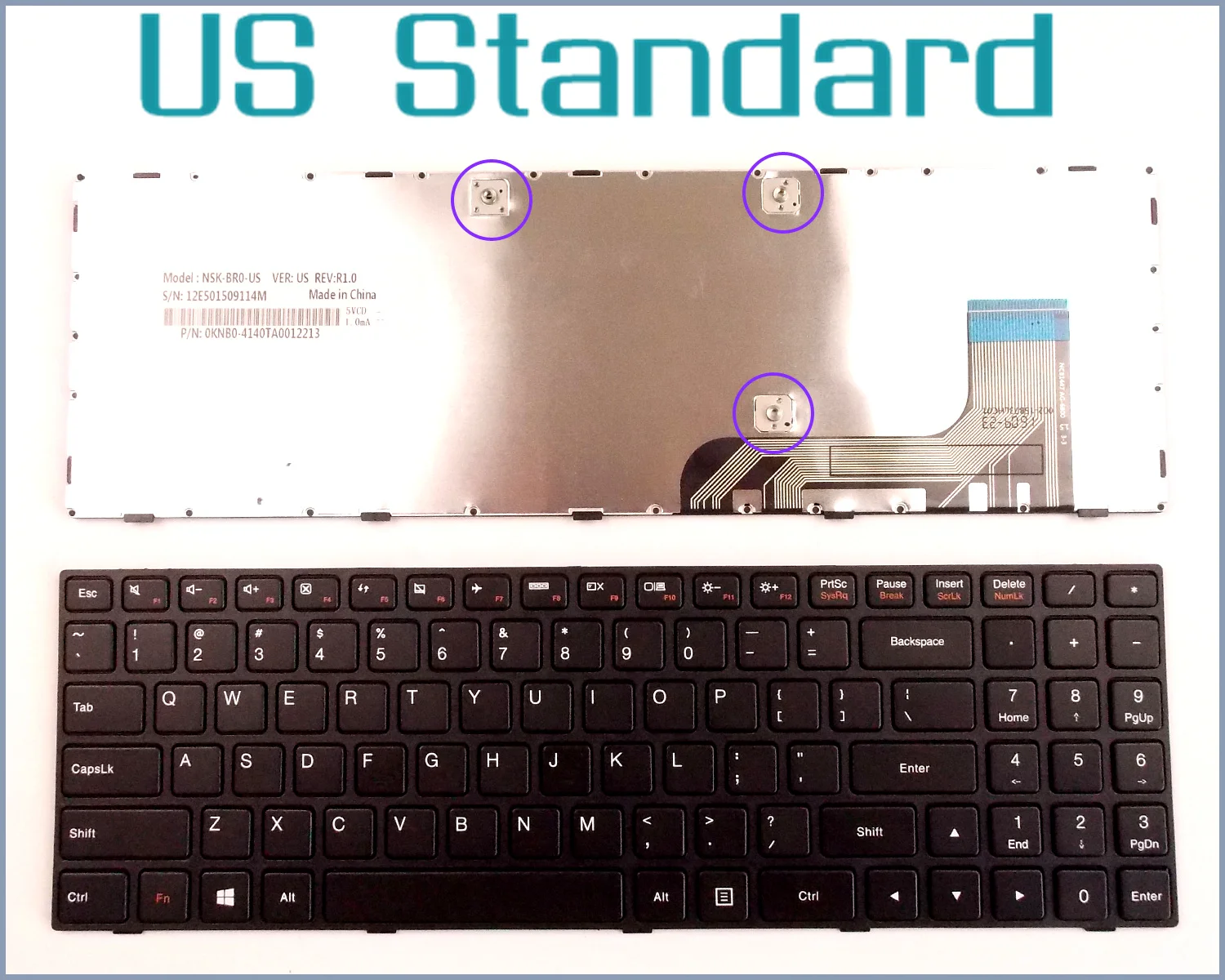 Английская версия клавиатуры для ноутбука Lenovo Ideapad 5N20J30779 SN20J78609 6385H-US PK131ER2A00 SN20K65119
Английская версия клавиатуры для ноутбука Lenovo Ideapad 5N20J30779 SN20J78609 6385H-US PK131ER2A00 SN20K65119