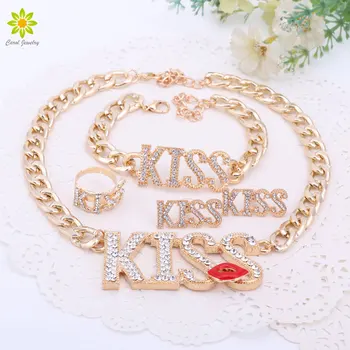 2020 Fashion Choker Pendants Necklace For Women Cute Red Kiss Lips Gold Color Necklace Sets Fashion Jewelry Sets
2020 Fashion Choker Pendants Necklace For Women Cute Red Kiss Lips Gold Color Necklace Sets Fashion Jewelry Sets