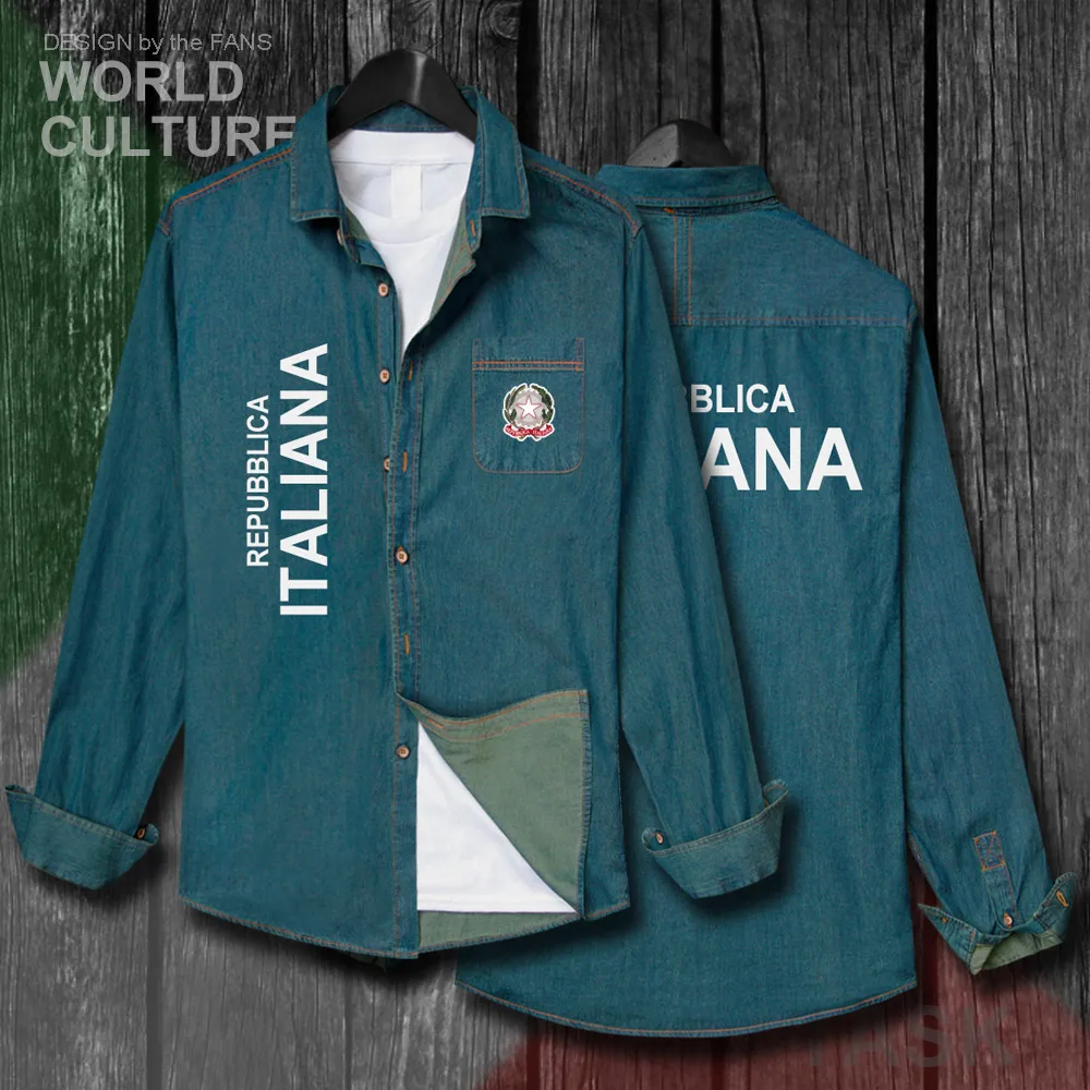 Italy Italia Italian ITA Nation Men Clothes 2018 Autumn Cotton Turn-down Collar Jeans Shirt Long Sleeve Fashion Cowboy Coat 20
Italy Italia Italian ITA Nation Men Clothes 2018 Autumn Cotton Turn-down Collar Jeans Shirt Long Sleeve Fashion Cowboy Coat 20