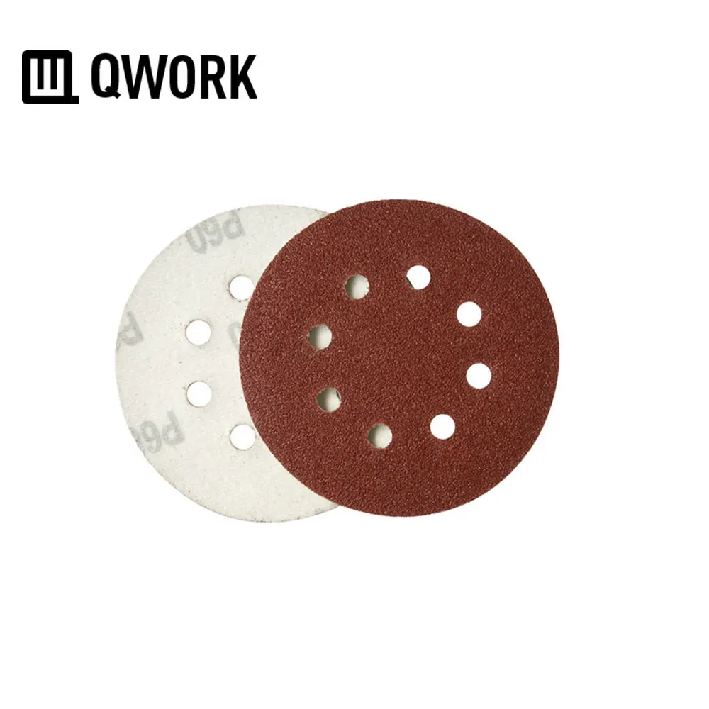 QWORK 1PC 5"(125mm) Dia Round Hook & Loop Sandpaper Disc 8 Hole Abrasive Paper Sheet for Sander for Polishing Wood Metal & other
QWORK 1PC 5"(125mm) Dia Round Hook & Loop Sandpaper Disc 8 Hole Abrasive Paper Sheet for Sander for Polishing Wood Metal & other