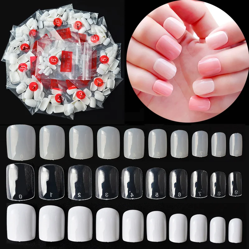 1 Pack of 600pcs Short full cover Nail Tips Squared Oval Fake Nails natural/white/transparent false french nail art salon tips
1 Pack of 600pcs Short full cover Nail Tips Squared Oval Fake Nails natural/white/transparent false french nail art salon tips