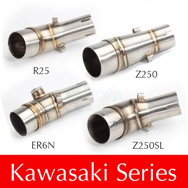 Universal Motorcycle Exhaust Muffler Full System Middle Pipe Interface Tube For R25 ER6N Z250 Z250SL Slip-on Connection Adapter
Universal Motorcycle Exhaust Muffler Full System Middle Pipe Interface Tube For R25 ER6N Z250 Z250SL Slip-on Connection Adapter