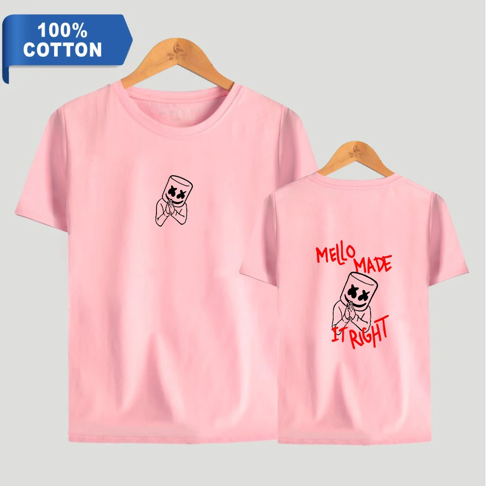 2019 Marshmello 100% short-sleeved T-shirt cotton casual white t-shirt sum merdress Kpop Women shirt street wild style clothes
2019 Marshmello 100% short-sleeved T-shirt cotton casual white t-shirt sum merdress Kpop Women shirt street wild style clothes