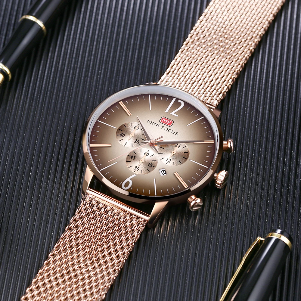 MINI FOCUS 2019 Fashion Quartz Watch Men Mesh Strap Waterproof Business Chronograph Multifunction Mens Watches Top Brand Luxury
MINI FOCUS 2019 Fashion Quartz Watch Men Mesh Strap Waterproof Business Chronograph Multifunction Mens Watches Top Brand Luxury
