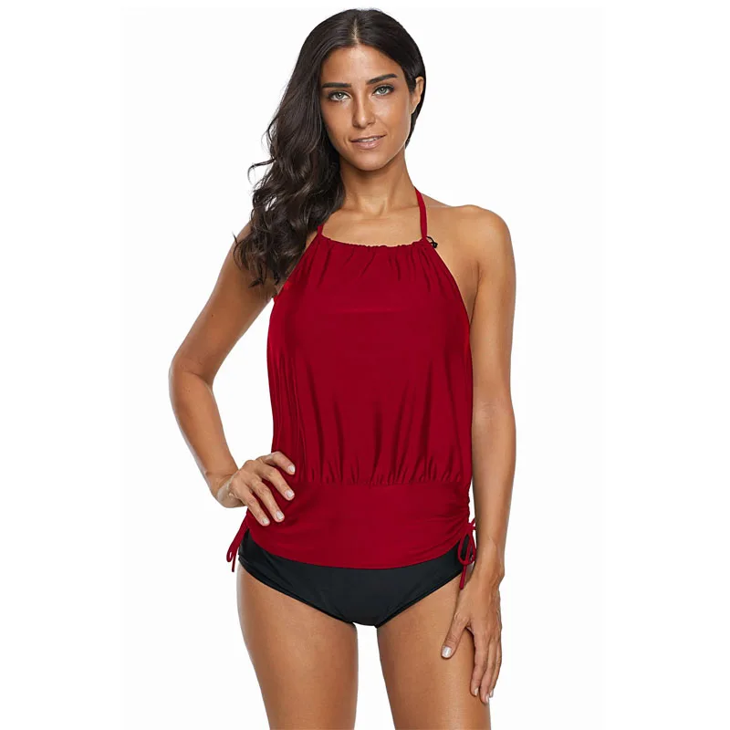 2019 New Sexy Swimwear Women High Neck Bathing Suit Women Solid Padded Swimsuit Low Waist Swimsuit Two Pieces Tankini Beachwear
2019 New Sexy Swimwear Women High Neck Bathing Suit Women Solid Padded Swimsuit Low Waist Swimsuit Two Pieces Tankini Beachwear