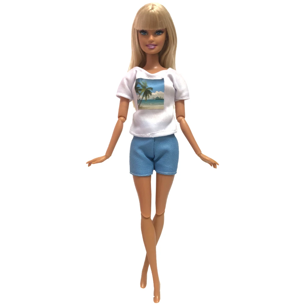 NK One Set Daily Summer T-shirts+Shorts For Barbie Doll Girl Accessories Best Girls Holiday Gifts Toys 152A
NK One Set Daily Summer T-shirts+Shorts For Barbie Doll Girl Accessories Best Girls Holiday Gifts Toys 152A