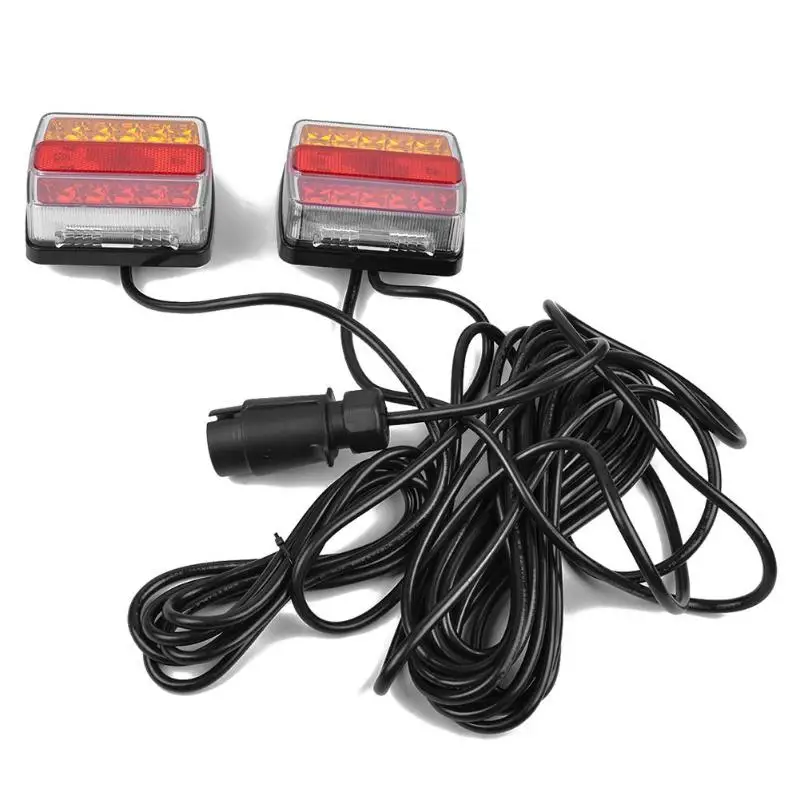 LED Tail Light IP68 Waterproof Signal Lamp 12V 32 LED Rear Warning Lamp for Trailers Trucks Rvs Red+Amber/White
LED Tail Light IP68 Waterproof Signal Lamp 12V 32 LED Rear Warning Lamp for Trailers Trucks Rvs Red+Amber/White