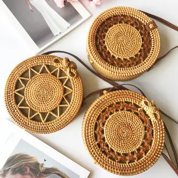 Fashion Round Straw Bag Women Summer Rattan Shoulder Bag Handmade Beach Bag Hasp Crossbody Messenger Travel Handbags #2
Fashion Round Straw Bag Women Summer Rattan Shoulder Bag Handmade Beach Bag Hasp Crossbody Messenger Travel Handbags #2