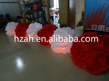 LED Lighting Inflatable Rose Flowers for Wedding Decoration