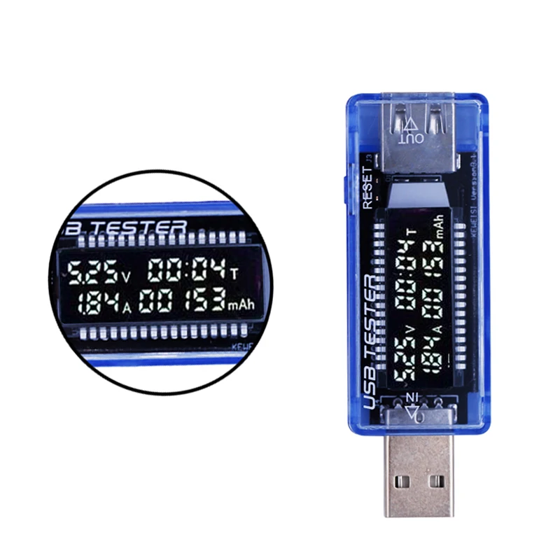 USB QC2.0 ЖК-дисплей вольтметр Зарядное устройство Ёмкость Текущий детектор