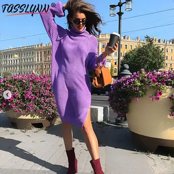 TASSLYNN 2018 Women's Dress Autumn and Winter Models European and American Explosions Knitted Long-sleeved Split Casual Dress
TASSLYNN 2018 Women's Dress Autumn and Winter Models European and American Explosions Knitted Long-sleeved Split Casual Dress
