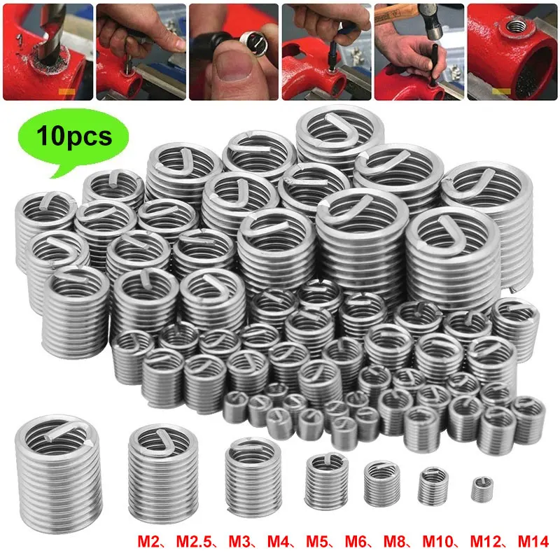 Wire Thread Insert Screw Sleeve Silver Wire Screw Sleeve Screw Holes Durable Stainless Steel Practical Spring Bush
Wire Thread Insert Screw Sleeve Silver Wire Screw Sleeve Screw Holes Durable Stainless Steel Practical Spring Bush
