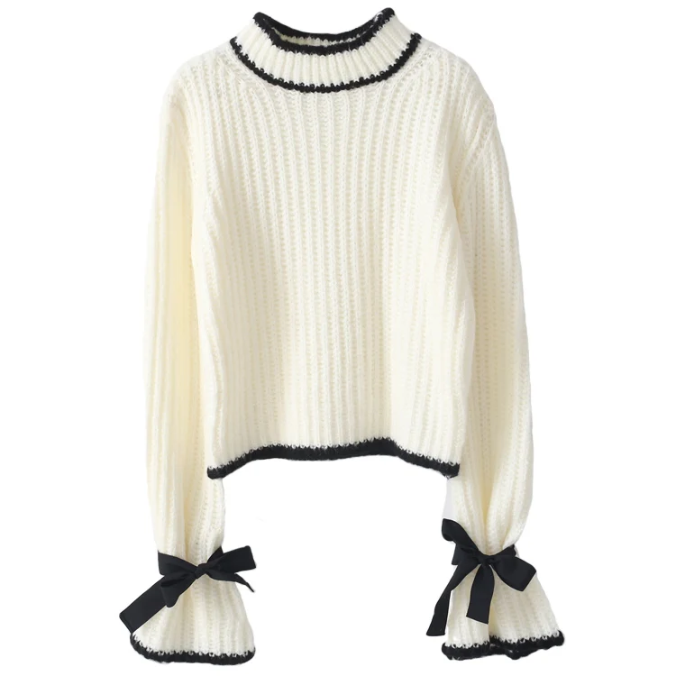 high quality 2016 new fashion runway women's thick warm wool knitted white flare sleeve jumper pullovers sweater
high quality 2016 new fashion runway women's thick warm wool knitted white flare sleeve jumper pullovers sweater