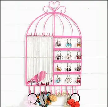 Creative Iron Earrings Wall Mount Jewelry Display Rack Jewelry Hanger Cute Wall Hanging Necklace Earrings birdcage Storage Racks 
Creative Iron Earrings Wall Mount Jewelry Display Rack Jewelry Hanger Cute Wall Hanging Necklace Earrings birdcage Storage Racks