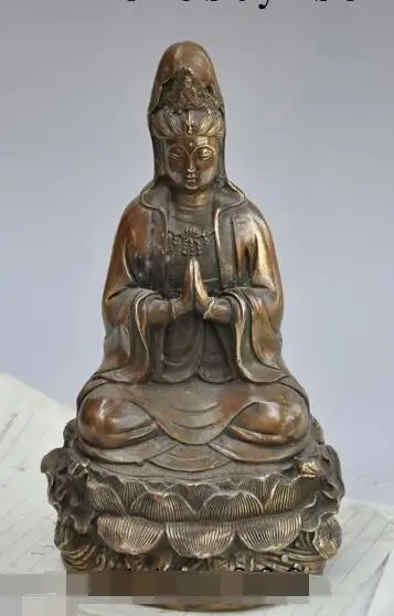 S01309 9"tibet buddhism bronze seat lotus KwanYin Guan Yin Bodhisattva buddha statue
S01309 9"tibet buddhism bronze seat lotus KwanYin Guan Yin Bodhisattva buddha statue