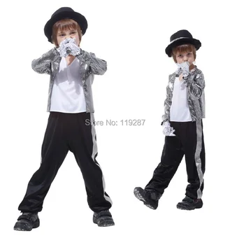 HOT! Superstar Michael Jackson performence suits Halloween children cosplay costume singer dance suits
HOT! Superstar Michael Jackson performence suits Halloween children cosplay costume singer dance suits