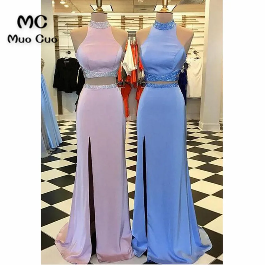 Sexy 2018 Two Pieces Gown Evening Dresses Long with Beaded Front Split Prom dress for teens Formal Evening Dress for Women
Sexy 2018 Two Pieces Gown Evening Dresses Long with Beaded Front Split Prom dress for teens Formal Evening Dress for Women
