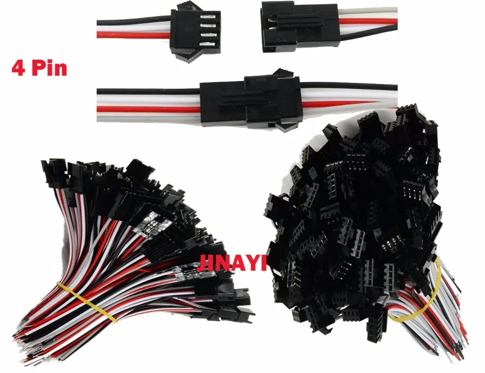100 Pairs 2 pin 3 Pin 4 Pin SM JST LED Connecting Wire Male Female Plug Connector Terminals Cable SMP 24AWG 10cm
100 Pairs 2 pin 3 Pin 4 Pin SM JST LED Connecting Wire Male Female Plug Connector Terminals Cable SMP 24AWG 10cm