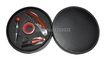 100set/lot new arrival round leather corkscrew tool sets, wine tool sets in leather box, goodlooking wine opener set
100set/lot new arrival round leather corkscrew tool sets, wine tool sets in leather box, goodlooking wine opener set