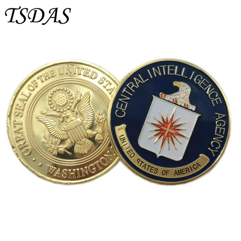 US (Central Intelligence Agency) CIA Coin 40g/pc, Colorful Pure Gold Coin 40*3mm Military Metal Coin as Commemorative Coin
US (Central Intelligence Agency) CIA Coin 40g/pc, Colorful Pure Gold Coin 40*3mm Military Metal Coin as Commemorative Coin