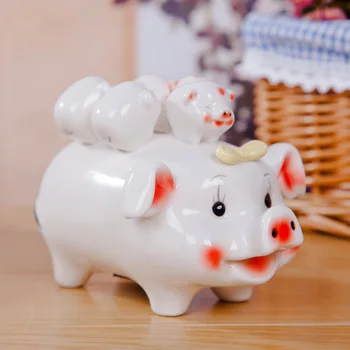 Lovely Ceramic Sow and Piggies Figurine Money Box Decor Porcelain Piggy Bank Home Embellishment Birthday Gift Craft Accessories
Lovely Ceramic Sow and Piggies Figurine Money Box Decor Porcelain Piggy Bank Home Embellishment Birthday Gift Craft Accessories