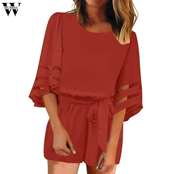 Womail bodysuit Women fashion Short Sleeve Playsuit loose Short Jumpsuit Ladies Solid Mini Romper holiday beach Casual J613
Womail bodysuit Women fashion Short Sleeve Playsuit loose Short Jumpsuit Ladies Solid Mini Romper holiday beach Casual J613