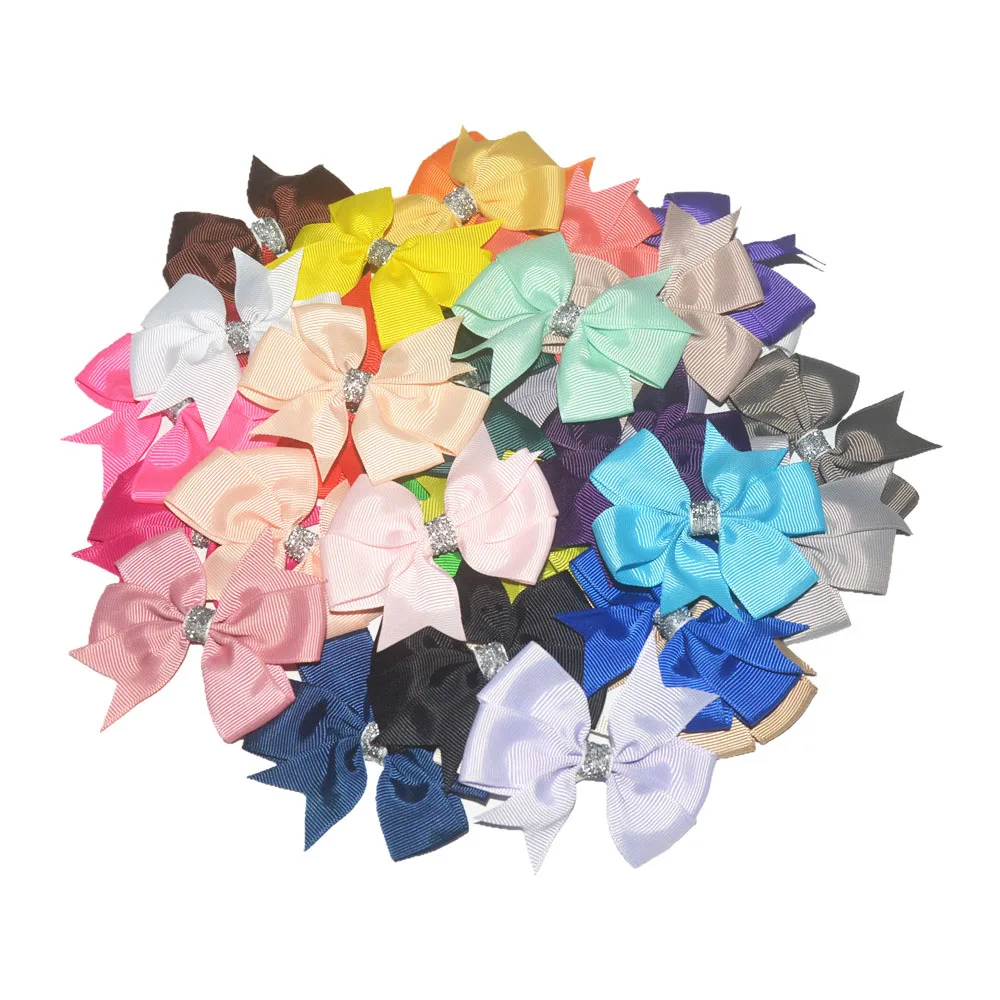 32pcs/lot 3'' Glitter Center Grosgrain Ribbon Solid Bow Knot Girl Bowknot Hair Clip Boutique Headwear for Everyday HDJ114
32pcs/lot 3'' Glitter Center Grosgrain Ribbon Solid Bow Knot Girl Bowknot Hair Clip Boutique Headwear for Everyday HDJ114