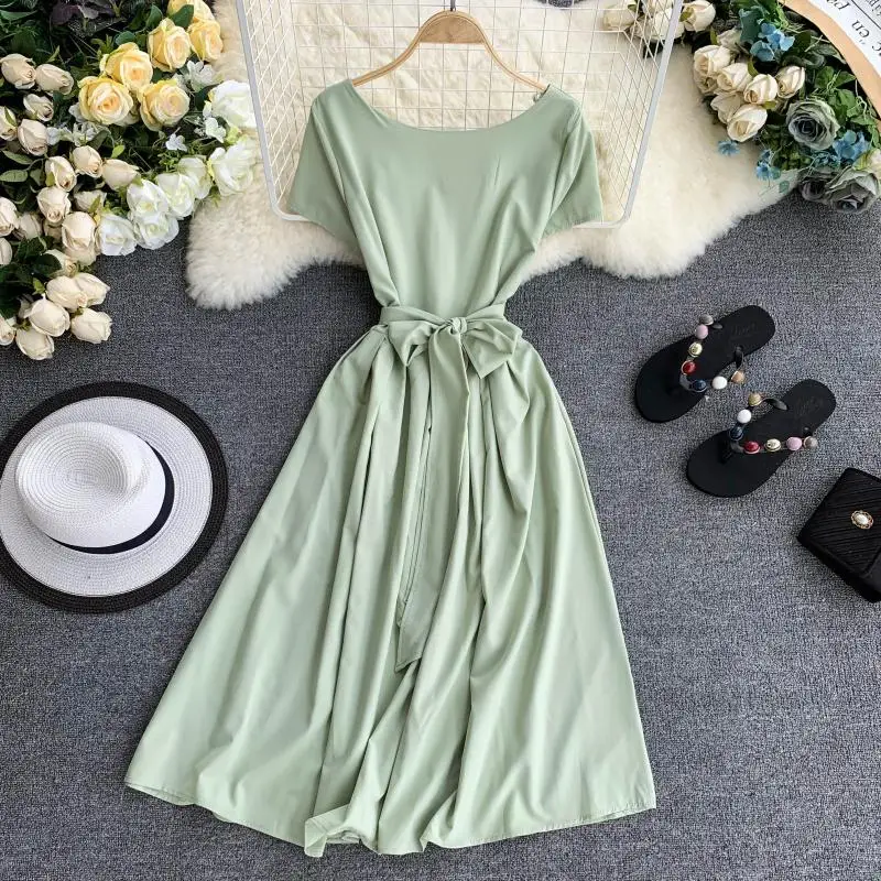 Fashion Slim Summer Bandage Midi Long Dress Party Women Vestido De Festa Casual Sashes High Waist A-Line Tie Elegant Vestidos
Fashion Slim Summer Bandage Midi Long Dress Party Women Vestido De Festa Casual Sashes High Waist A-Line Tie Elegant Vestidos