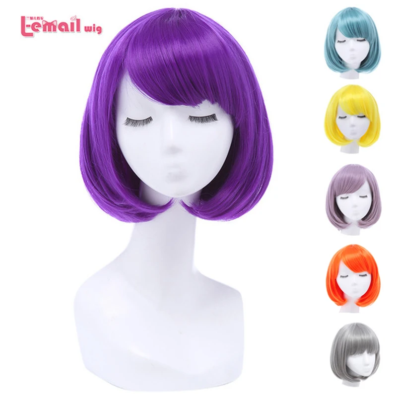 L-email Women Short Purple Red Gray Blue BOB Wigs With Bangs 30cm Straight Synthetic Hairs
L-email Women Short Purple Red Gray Blue BOB Wigs With Bangs 30cm Straight Synthetic Hairs