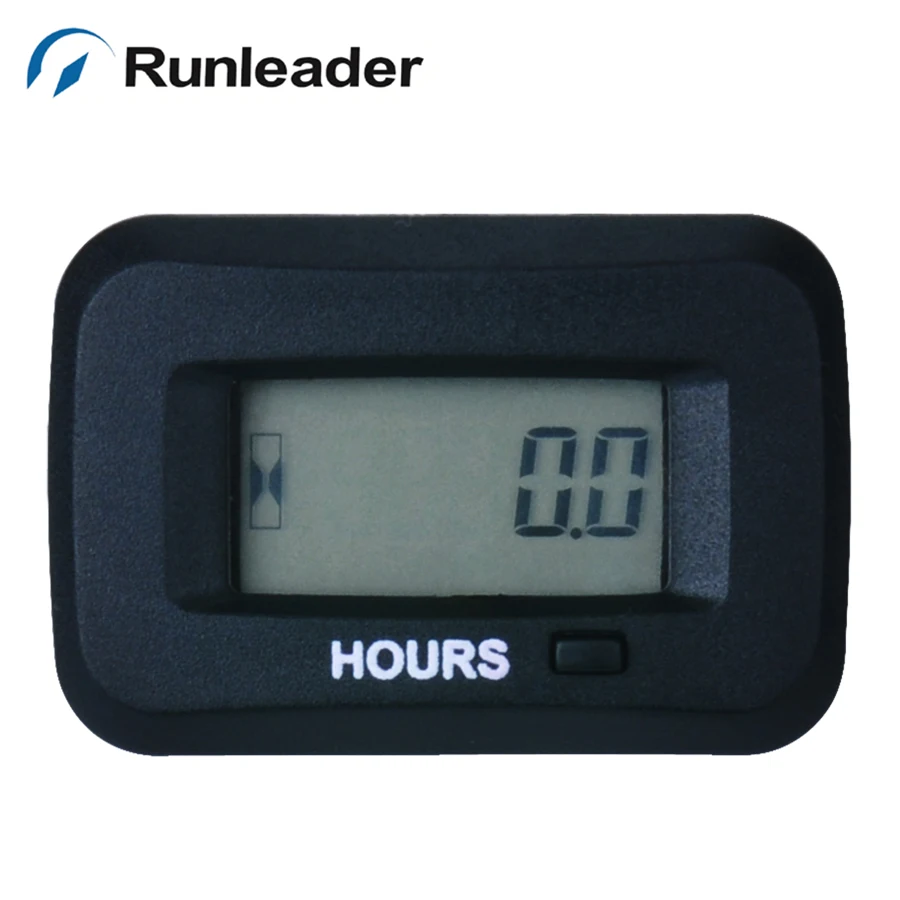 Image Runleader Digital Hour Meter For Gas AC DC generator snowmobile ATV Tractor Aerator grinders cultivator lawn mower trenchers