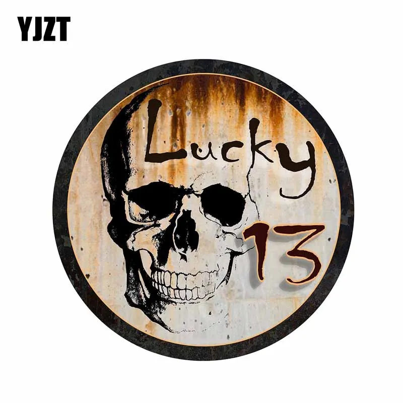 YJZT 10.2CM*10.2CM Car Accessories Lucky 13 Skull Funny Car Sticker Reflective PVC Decal 6-0667
YJZT 10.2CM*10.2CM Car Accessories Lucky 13 Skull Funny Car Sticker Reflective PVC Decal 6-0667