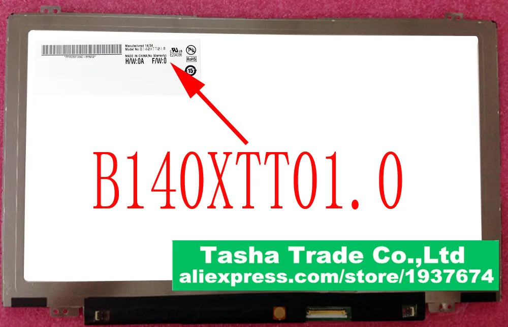 B140XTT01.0 With TOUCH Digitizer LED LCDLaptop Screen HD 1366*768 Matrix Replacement Original New
B140XTT01.0 With TOUCH Digitizer LED LCDLaptop Screen HD 1366*768 Matrix Replacement Original New