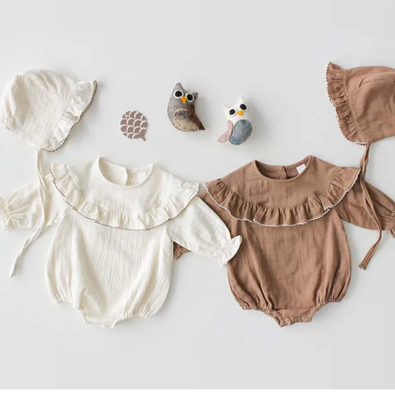 2019 New Baby Jumpsuits Autumn/Spring Lotus Leaf Collar Clothes And Hats Clothes Long-Sleeved Cotton Baby Girl Jumpsuits
2019 New Baby Jumpsuits Autumn/Spring Lotus Leaf Collar Clothes And Hats Clothes Long-Sleeved Cotton Baby Girl Jumpsuits