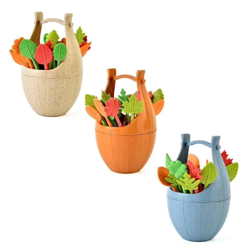 16Pcs/Set Nordic Style Wheat Straw Barrel Leaves Fruit Fork Lunch Cake Dessert Picks Skewers Sandwich Toothpick Wedding Party De
16Pcs/Set Nordic Style Wheat Straw Barrel Leaves Fruit Fork Lunch Cake Dessert Picks Skewers Sandwich Toothpick Wedding Party De