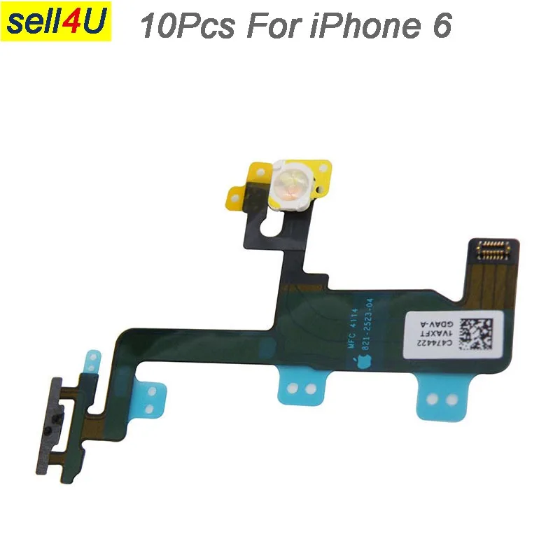 10Pcs Power Flex Cable for iPhone 6 6G , Flat Ribbon On/Off button Switch for iphone 6 replacment parts
10Pcs Power Flex Cable for iPhone 6 6G , Flat Ribbon On/Off button Switch for iphone 6 replacment parts