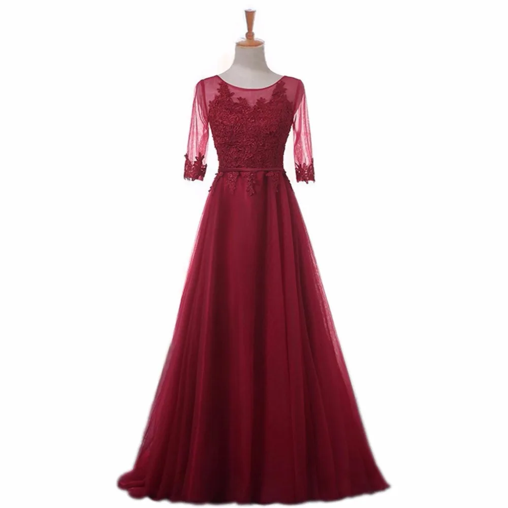 sexy party evening dresses Vestido de Festa Half Sleeve prom dress lace beading Robe De Soiree o-neck dress with Zipper
sexy party evening dresses Vestido de Festa Half Sleeve prom dress lace beading Robe De Soiree o-neck dress with Zipper