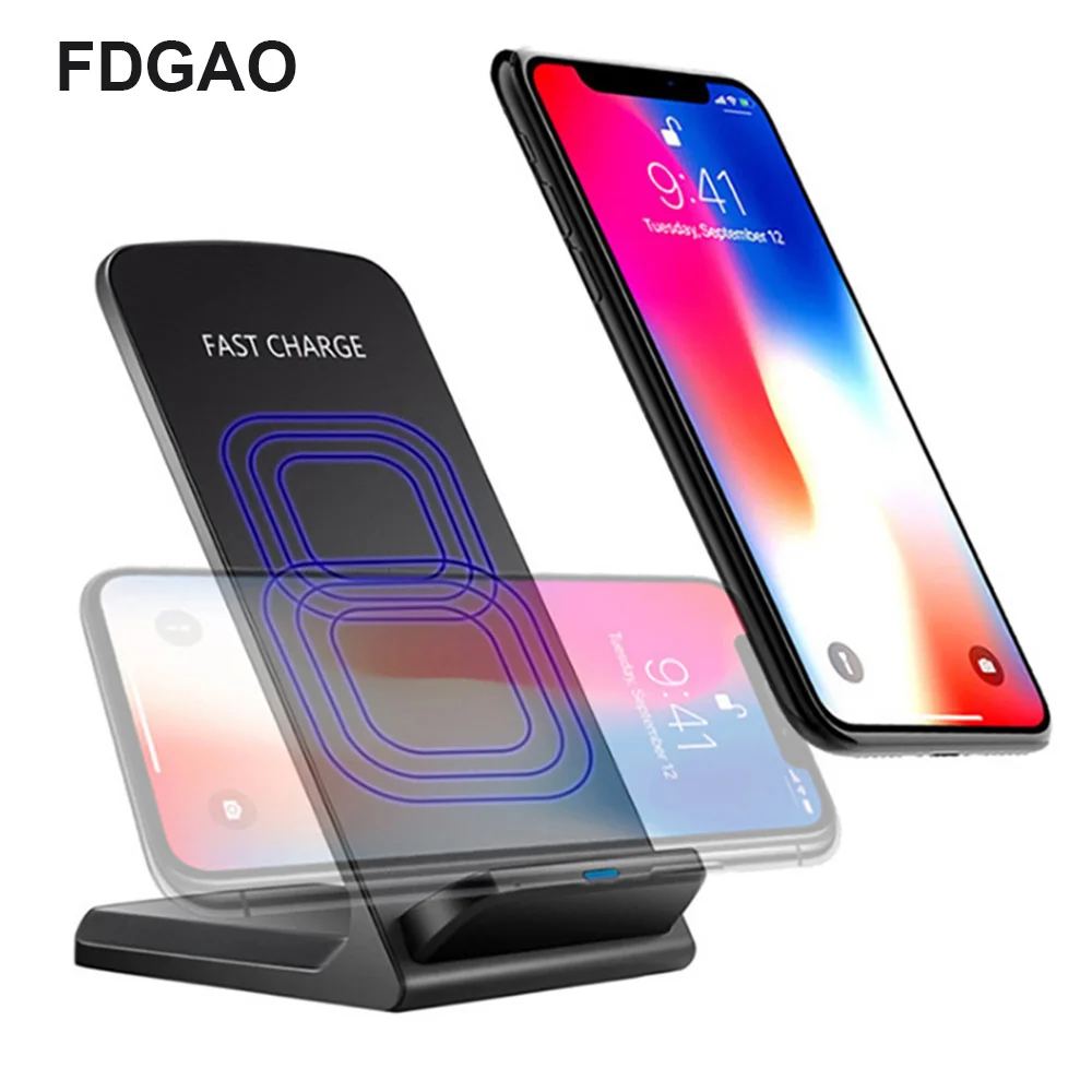 FDGAO Fast Wireless Charging Pad QI Induction Charger For Samsung Note8 9 S9 S8 Portable Charger Stand For iPhone X XS XR 8 Plus
FDGAO Fast Wireless Charging Pad QI Induction Charger For Samsung Note8 9 S9 S8 Portable Charger Stand For iPhone X XS XR 8 Plus