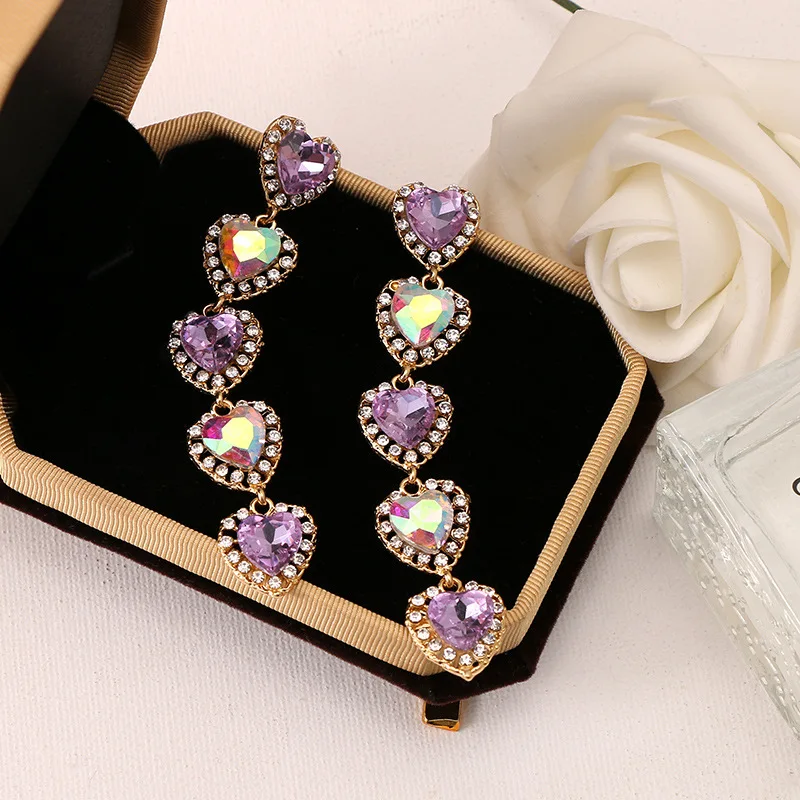 2019 New Arrival Crystal Trendy Heart Women Dangle Earrings Long Tassels Loving Earrings Bohemian Drop Earrings
2019 New Arrival Crystal Trendy Heart Women Dangle Earrings Long Tassels Loving Earrings Bohemian Drop Earrings