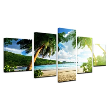 5 Panel HD Printed Pictures Frame Canvas Natural Landscape Summer Hawaiian Beach Tree Painting Living Room Home Wall Art Decor
5 Panel HD Printed Pictures Frame Canvas Natural Landscape Summer Hawaiian Beach Tree Painting Living Room Home Wall Art Decor