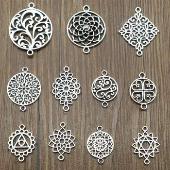 20pcs/lot Charms Connector Flower DIY Jewelry Findings Antique Silver Color Flower Charms Connector For Bracelet Making
20pcs/lot Charms Connector Flower DIY Jewelry Findings Antique Silver Color Flower Charms Connector For Bracelet Making