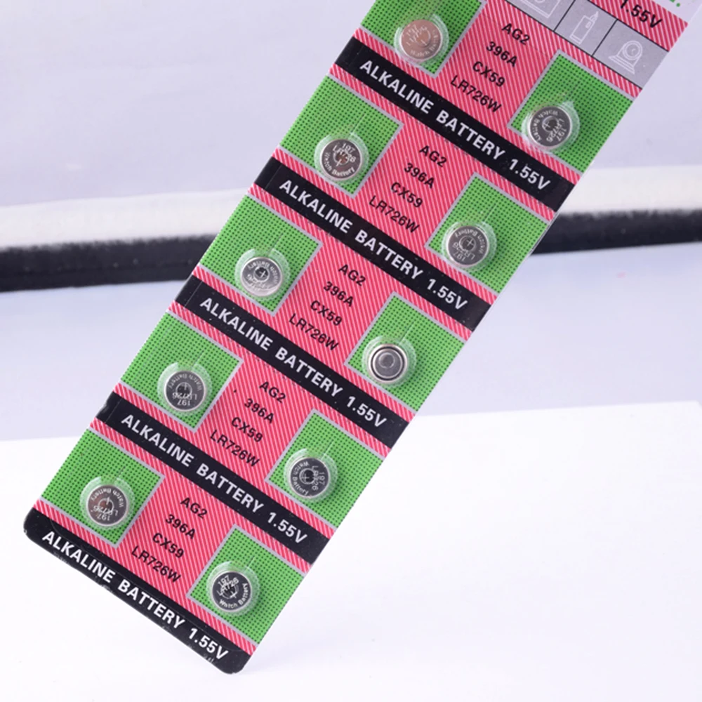 YCDC 10Pieces AG2 LR726 397 396A SR726 196 SR59W SR726SW Button Coin Cell Batteries 1.55V Alkaline Men Women Watch Toys Battery
YCDC 10Pieces AG2 LR726 397 396A SR726 196 SR59W SR726SW Button Coin Cell Batteries 1.55V Alkaline Men Women Watch Toys Battery