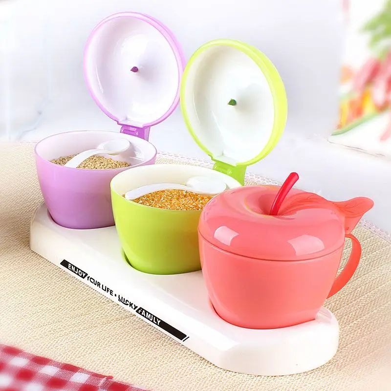 Creative Cute Apple Seasoning Box Home Kitchen Condiment Box Plastic Seasoning Jar
Creative Cute Apple Seasoning Box Home Kitchen Condiment Box Plastic Seasoning Jar
