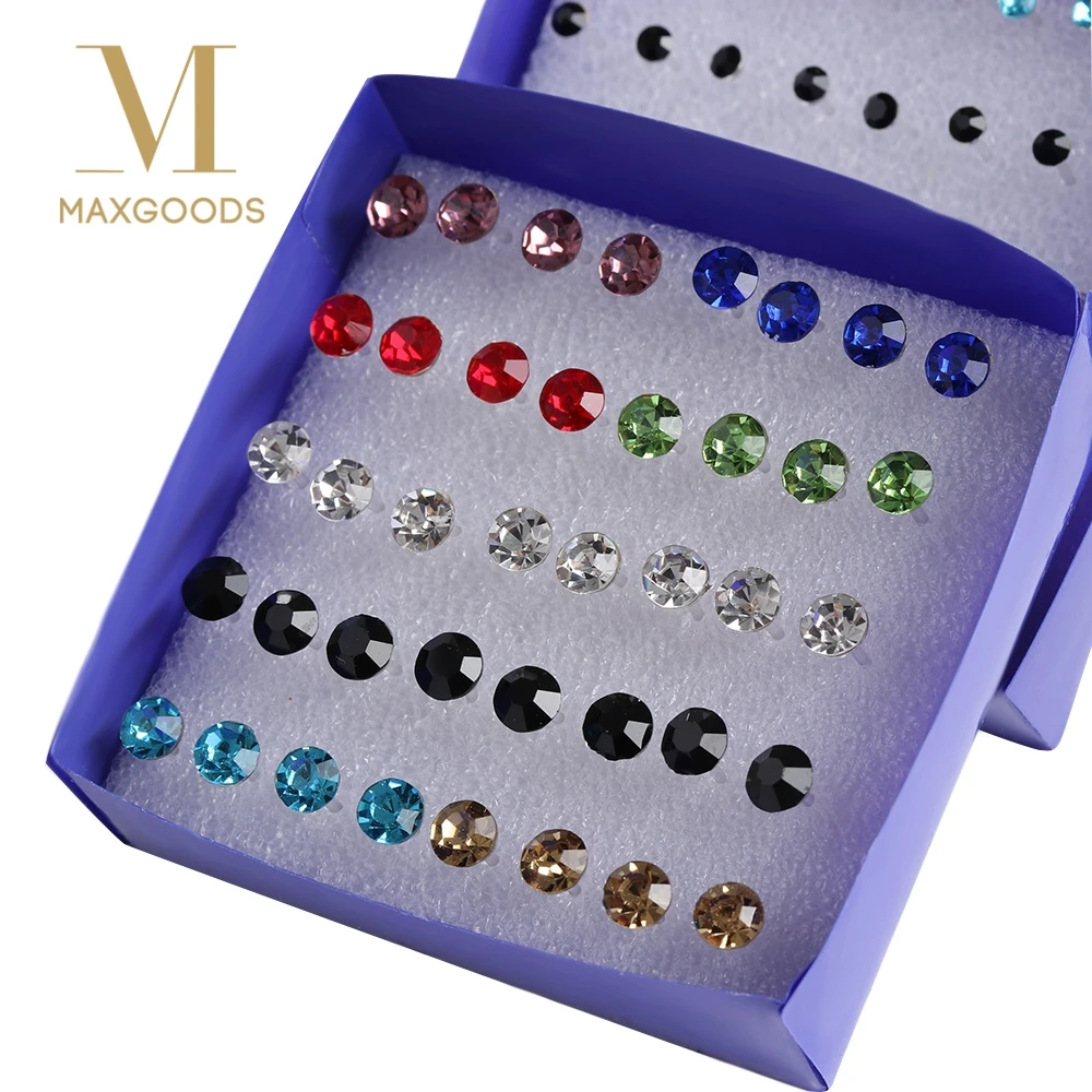 40Pcs Multi-Color Stone Crystal Ear Studs Set Elegant Earrings Avoid Allergy Pin Earrings Set For Women Girls Jewelry Wholesale
40Pcs Multi-Color Stone Crystal Ear Studs Set Elegant Earrings Avoid Allergy Pin Earrings Set For Women Girls Jewelry Wholesale