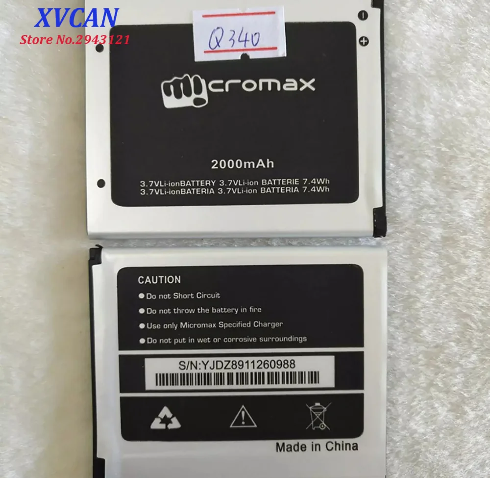 Высокое качество оригинальный для Micromax Q340 мобильный телефон литиевая батарея