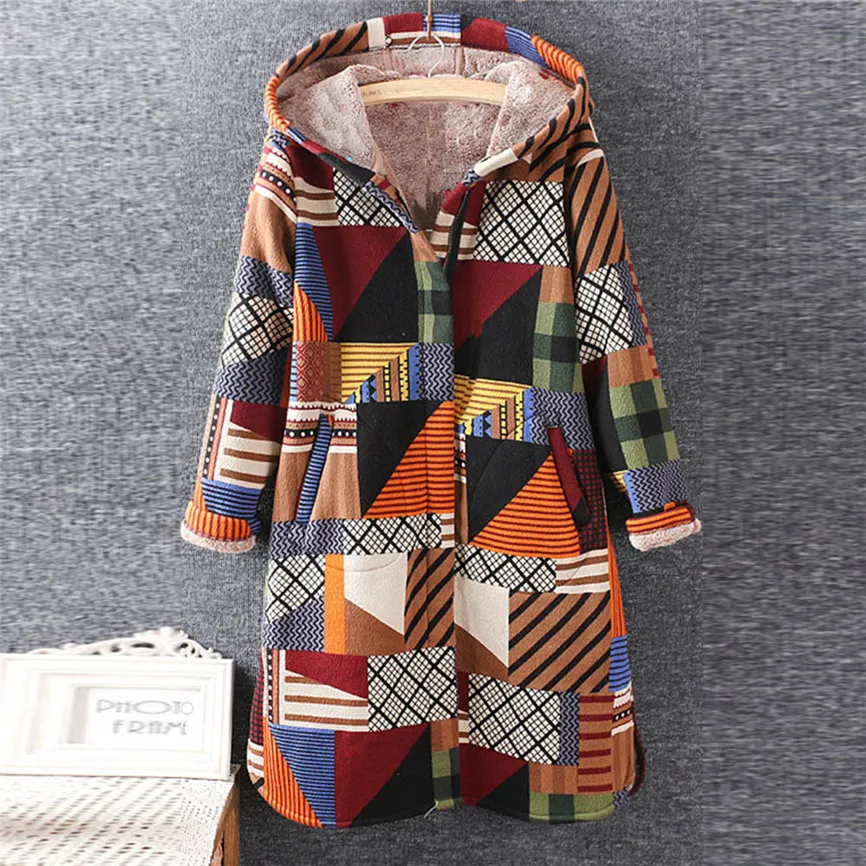 SAGACE Women Coat Warm Outwear Floral Print Hooded Pockets Vintage Oversize Autumn Winter Plus Size Coat Chamarras De Mujer G8
SAGACE Women Coat Warm Outwear Floral Print Hooded Pockets Vintage Oversize Autumn Winter Plus Size Coat Chamarras De Mujer G8