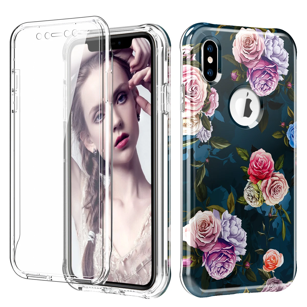 Для iPhone XR XS Max 8 7 чехол встроенная защита экрана Защита всего тела Жесткий ПК