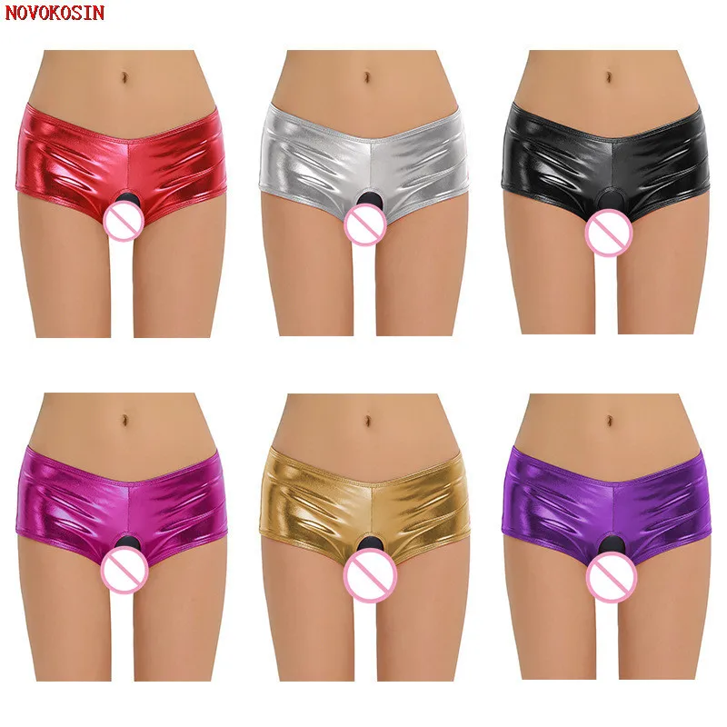 XX127 2018 Lingerie Faux Leather Panties Fetish Underwear Women Mini Shorts Fantasias Erotic Thongs Open Crotch Sexy Panties
XX127 2018 Lingerie Faux Leather Panties Fetish Underwear Women Mini Shorts Fantasias Erotic Thongs Open Crotch Sexy Panties