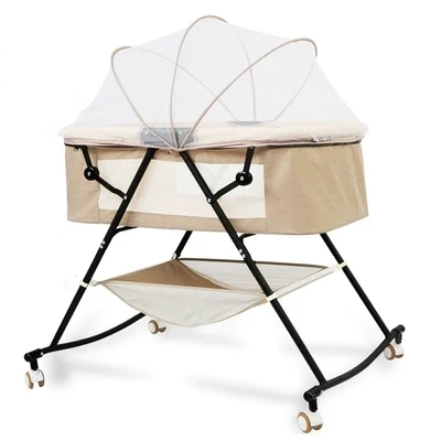 Crib newborn folding cradle bed simple portable multi-function small bb bed 
Crib newborn folding cradle bed simple portable multi-function small bb bed