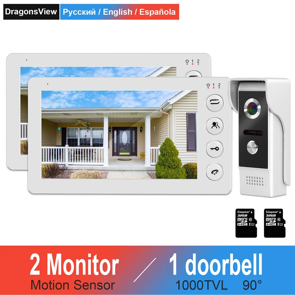 7 inch Video Door Phone Intercom Doorbell 3 Indoor Panels and 2 Outdoor Doorbell Support Motion Detection Record Video Doorbell 
7 inch Video Door Phone Intercom Doorbell 3 Indoor Panels and 2 Outdoor Doorbell Support Motion Detection Record Video Doorbell