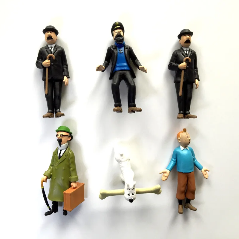 6pcs/lot The Adventures of Tintin PVC Action Figures Tintin Snowy Dog Collectible Model Toys Dolls in opp bag
6pcs/lot The Adventures of Tintin PVC Action Figures Tintin Snowy Dog Collectible Model Toys Dolls in opp bag